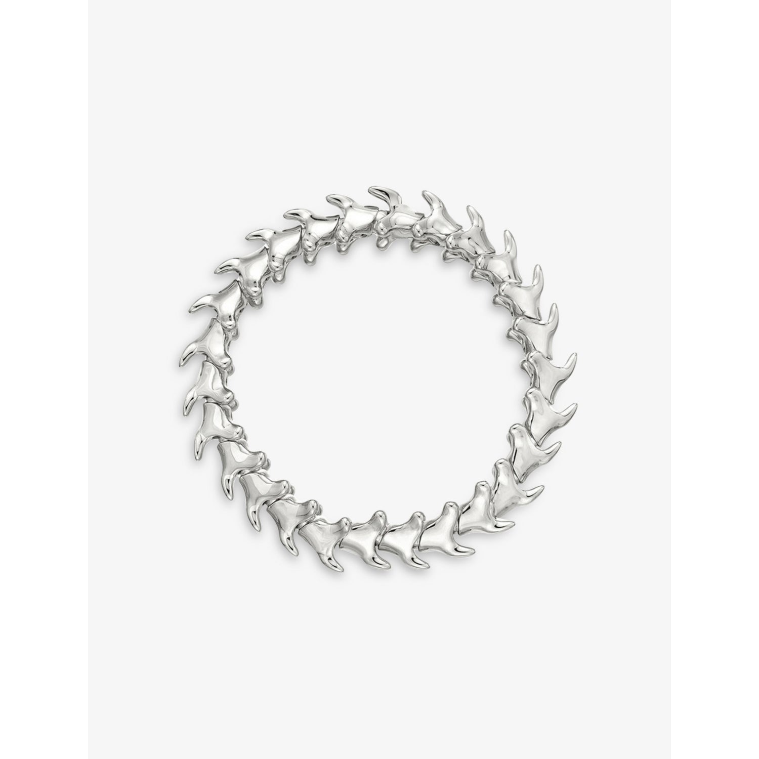 Serpent Trace wide sterling silver bracelet - S