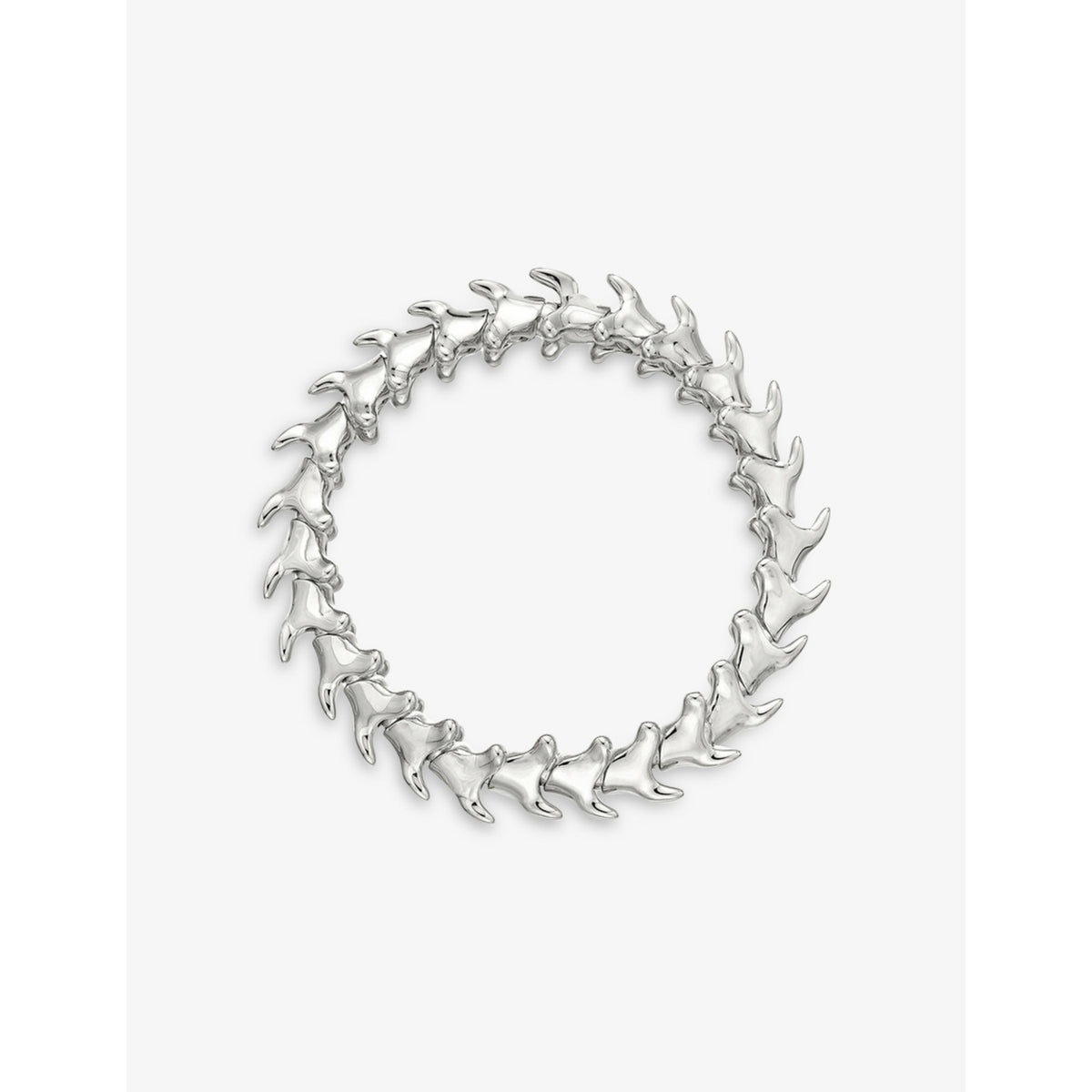 Serpent Trace wide sterling silver bracelet - S