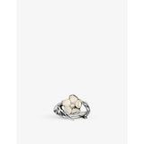 Cherry Blossom sterling silver and diamond ring - M