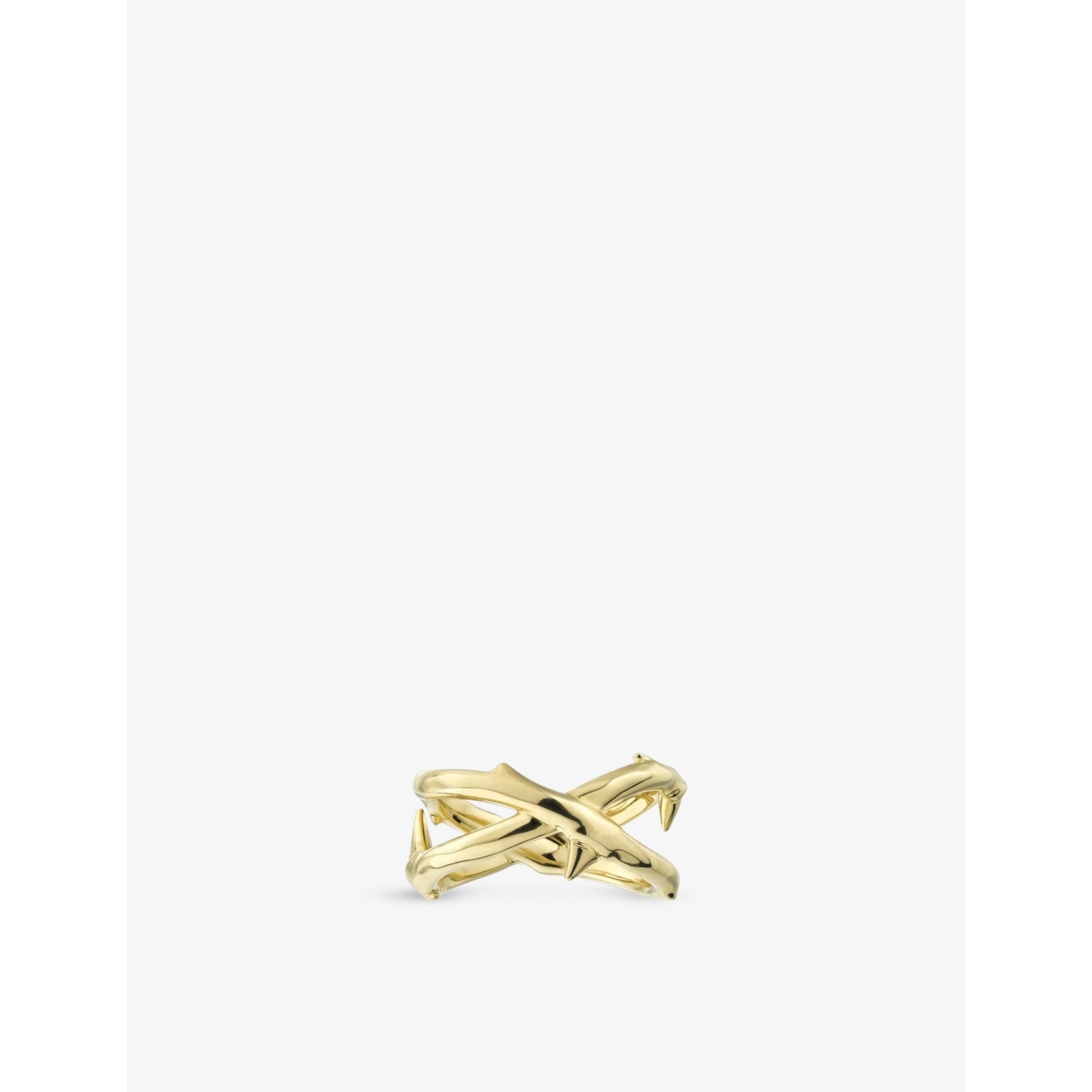 Rose Thorn yellow gold-plated vermeil silver ring - M