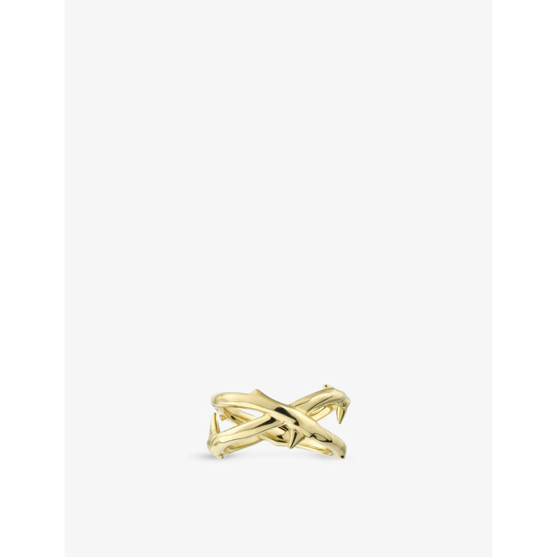 Rose Thorn yellow gold-plated vermeil silver ring - M