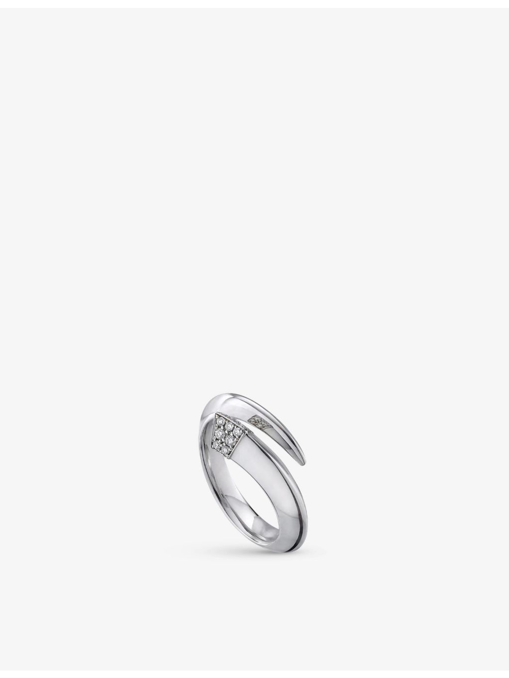 Shaun Leane Tusk ring in sterling silver and diamond (British brand)
