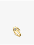 Shaun Leane yellow gold vermeil diamond ring 0.08ct (British brand)