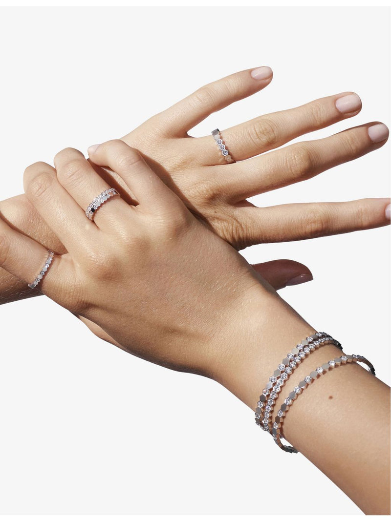 Chaumet ring 18ct white gold 0.43ct diamonds - British product