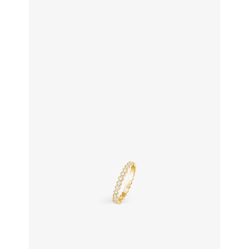 Bee de Chaumet 18ct yellow-gold and 0.43ct diamond ring - 53mm