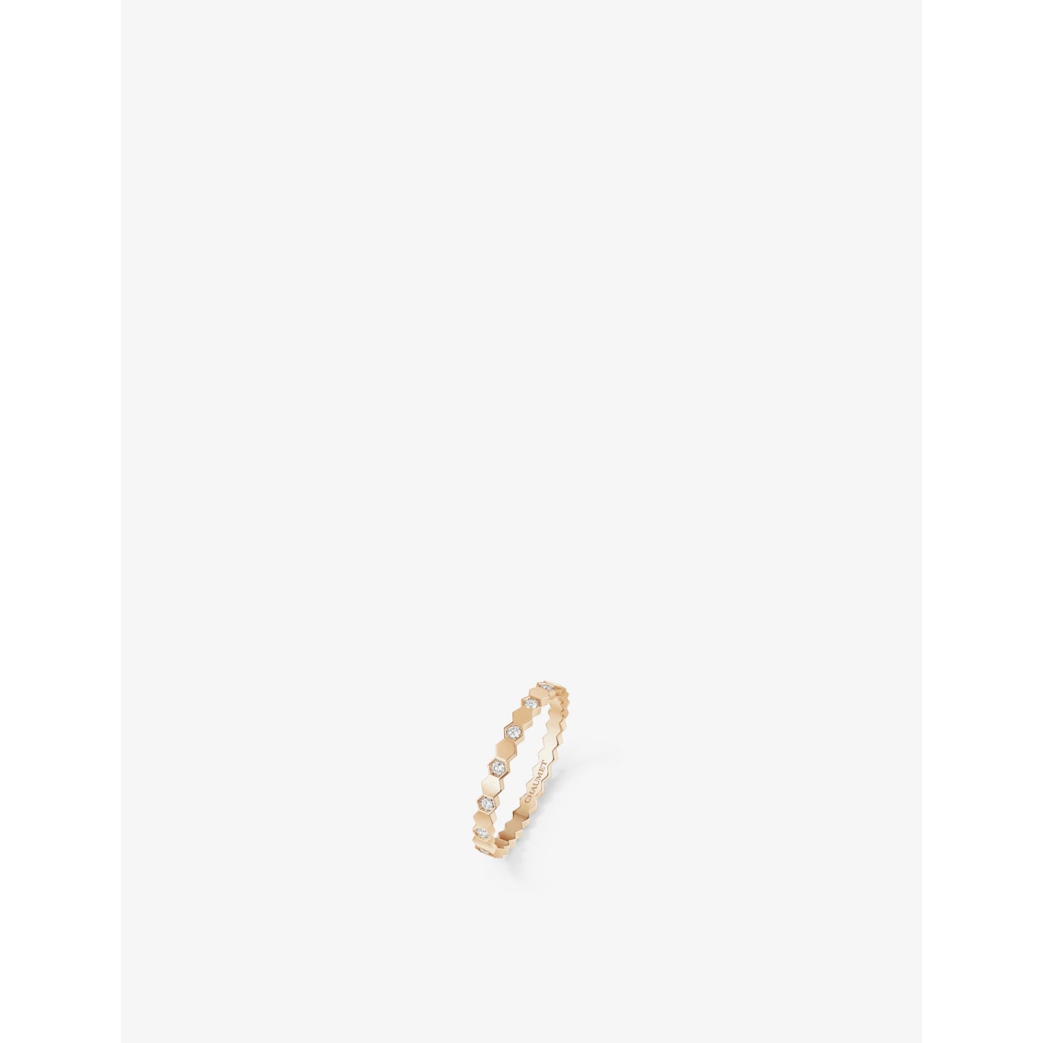 Bee de Chaumet 18ct rose-gold and 0.21ct brilliant-cut diamond ring - 53mm