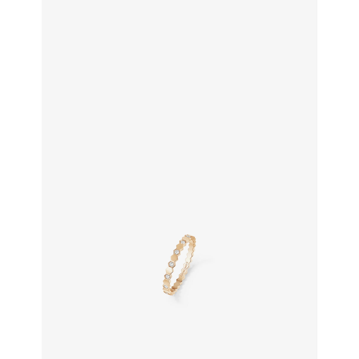 Bee de Chaumet 18ct rose-gold and 0.21ct brilliant-cut diamond ring - 53mm