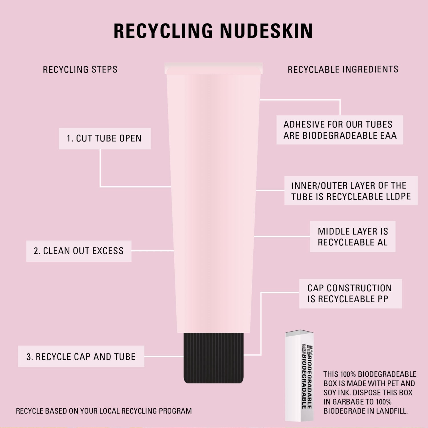 NUDESKIN citrus clean balm makeup melt 60ml (British brand)