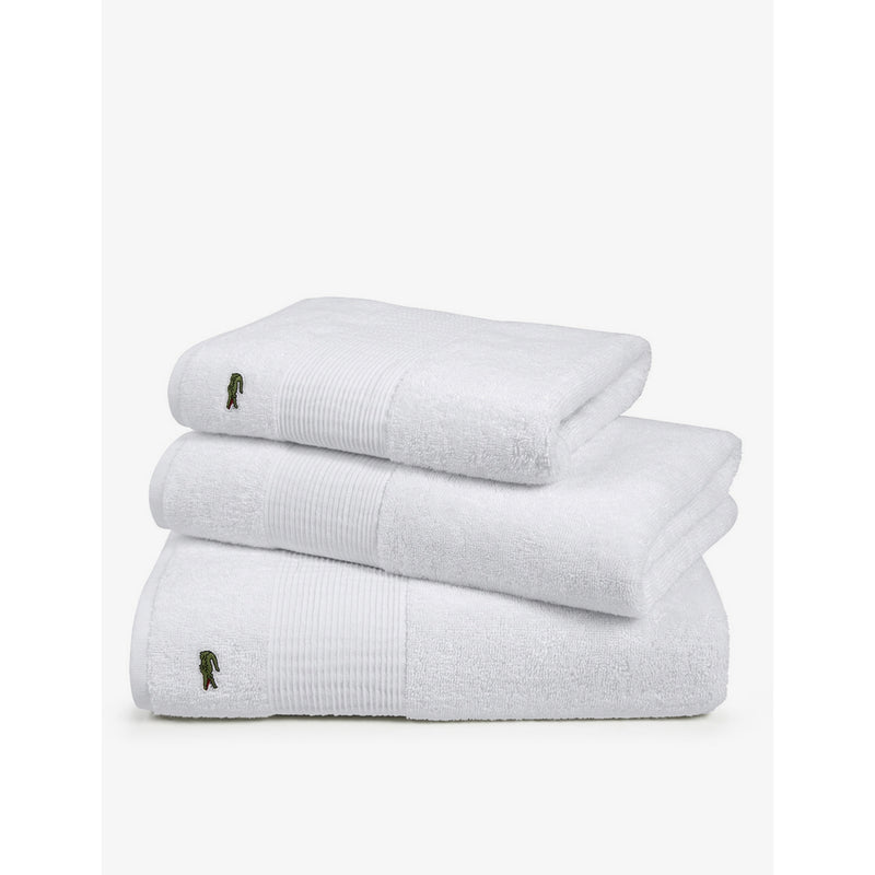 Lacoste Le Croco embroidered bath towel 70x140cm, imported from the UK