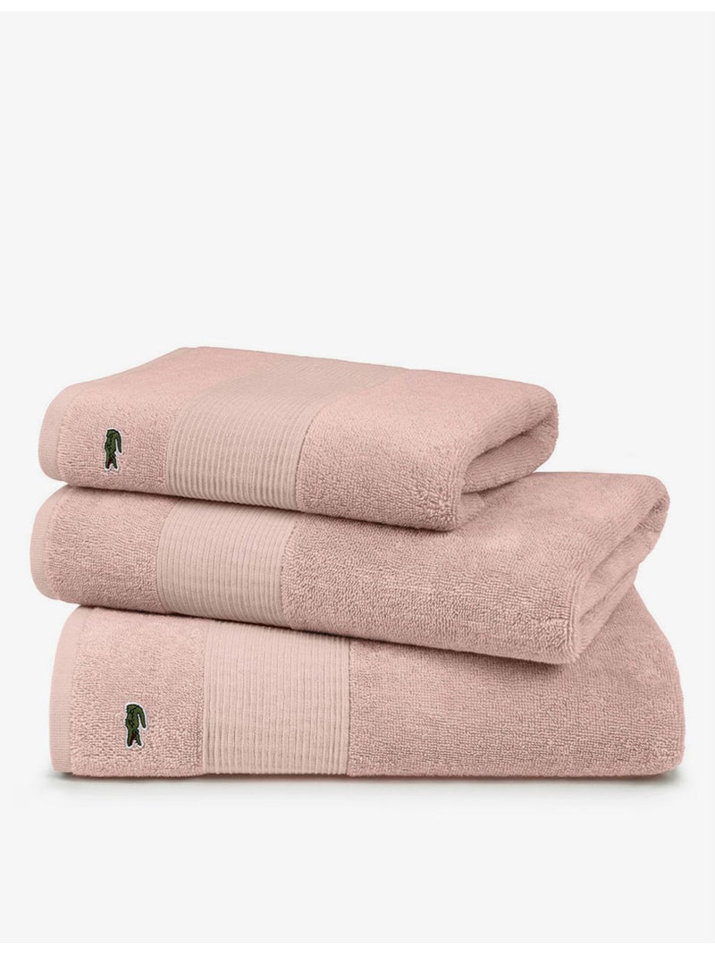 Lacoste Le Croco embroidered cotton bath towel 70x140cm, imported from the UK