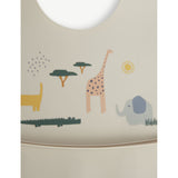 Liewood zoo-print silicone bib set of two (British brand)