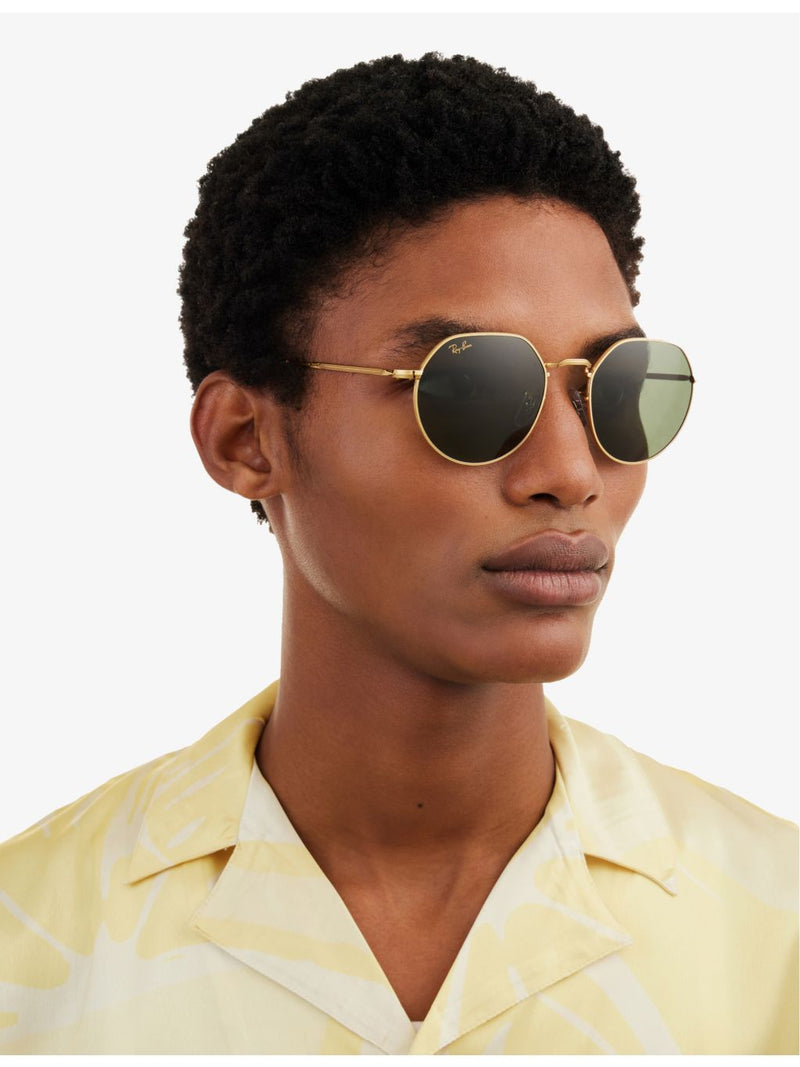 Ray-Ban RB3565 Jack gold-tone hexagonal sunglasses (British brand)