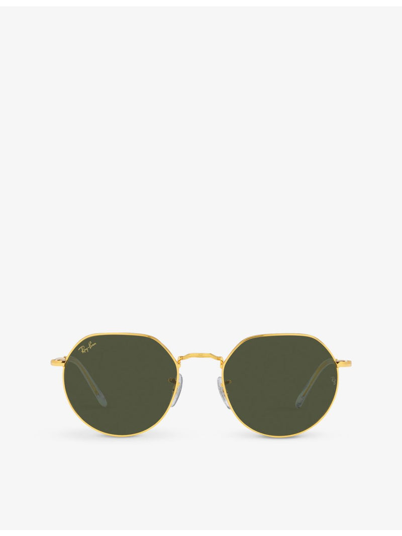 Ray-Ban RB3565 Jack gold-tone hexagonal sunglasses (British brand)