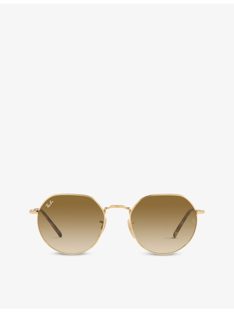 Ray-Ban RB3565 Jack hexagonal-frame sunglasses, imported from the UK