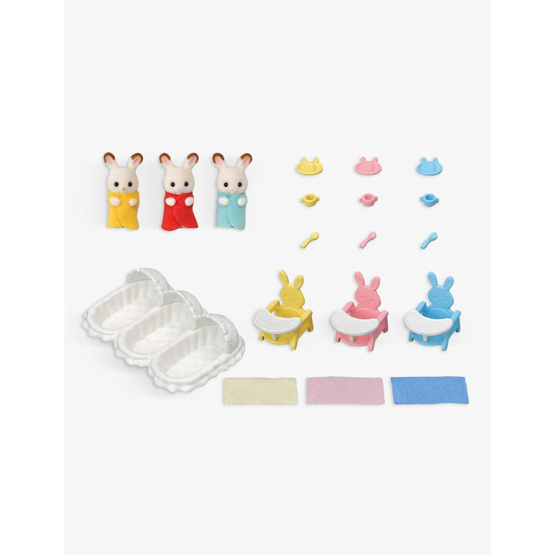 Sylvanian Families Triplets Care play set baby rabbits, UK version
