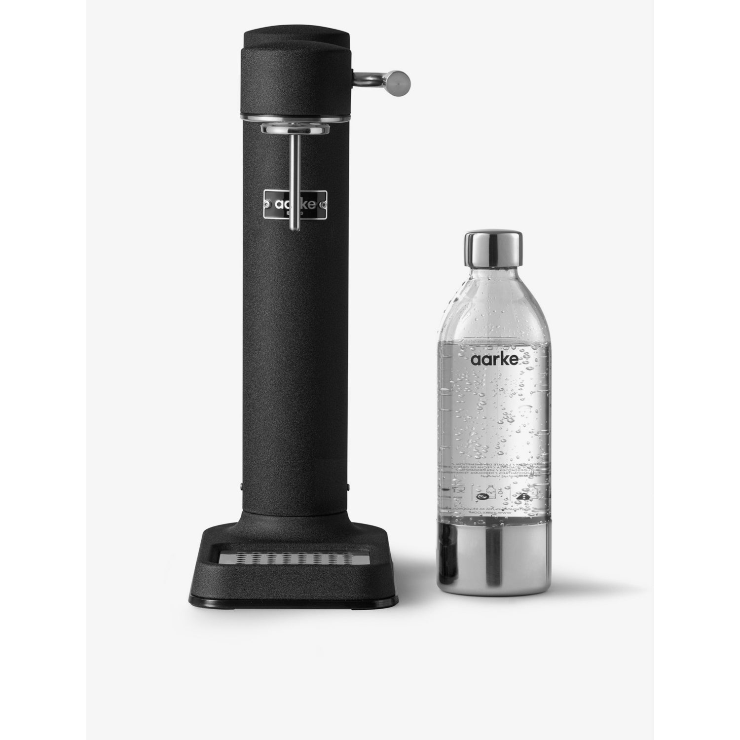 Aarke Carbonator 3 sparkling water maker, black stainless steel, 1L (British brand)