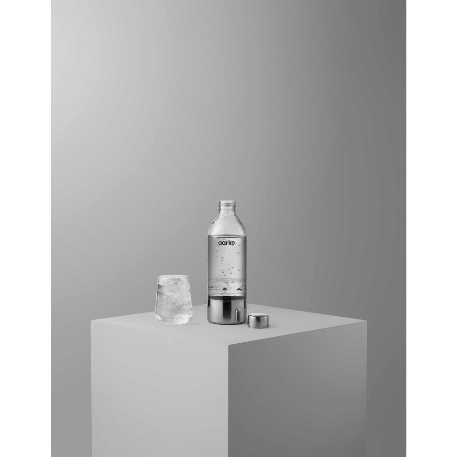 Aarke reusable 650ml bottle with steel lid, imported from the UK
