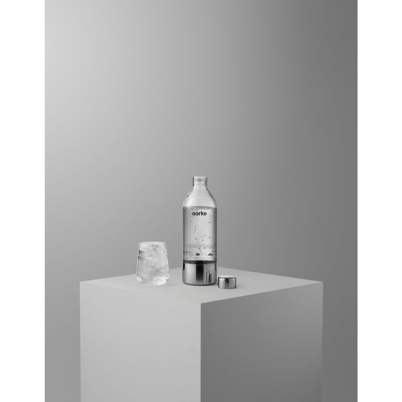 Aarke reusable 650ml bottle with steel lid, imported from the UK
