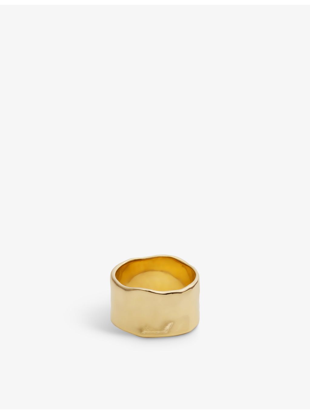 Monica Vinader Siren Muse Bold ring in 18ct yellow gold vermeil, UK version