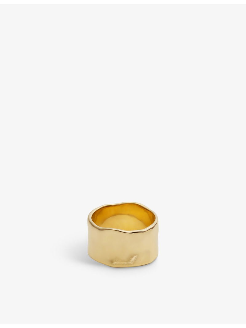 Monica Vinader Siren Muse Bold ring in 18ct yellow gold vermeil, UK version
