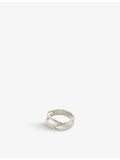 Monica Vinader Nura cross over sterling silver ring, UK version