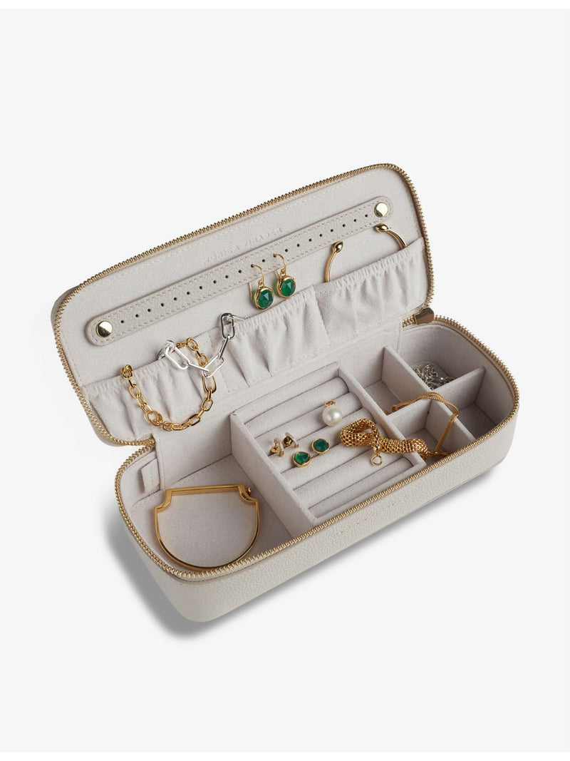 Monica Vinader large leather trinket box with zip closure - British product