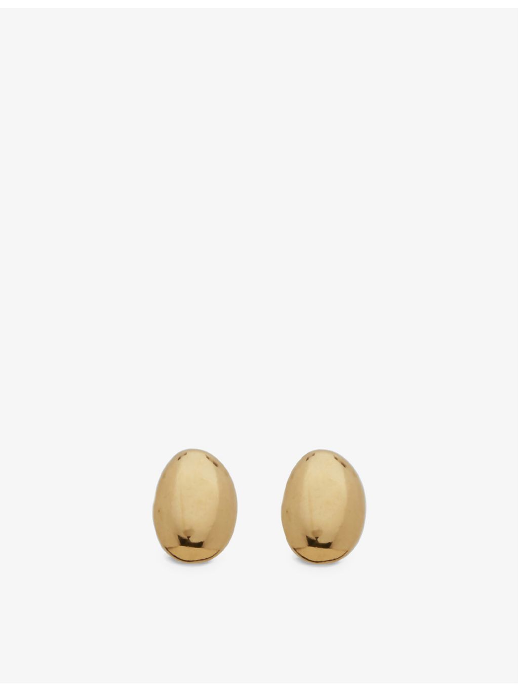 Monica Vinader Nura Pebble gold-plated sterling silver stud earrings (British brand)