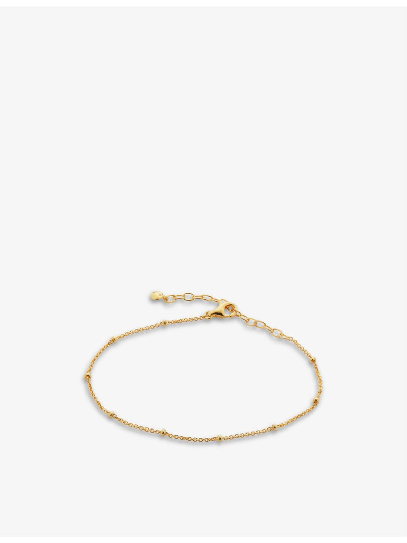 Monica Vinader beaded gold-plated vermeil sterling silver bracelet (British brand)