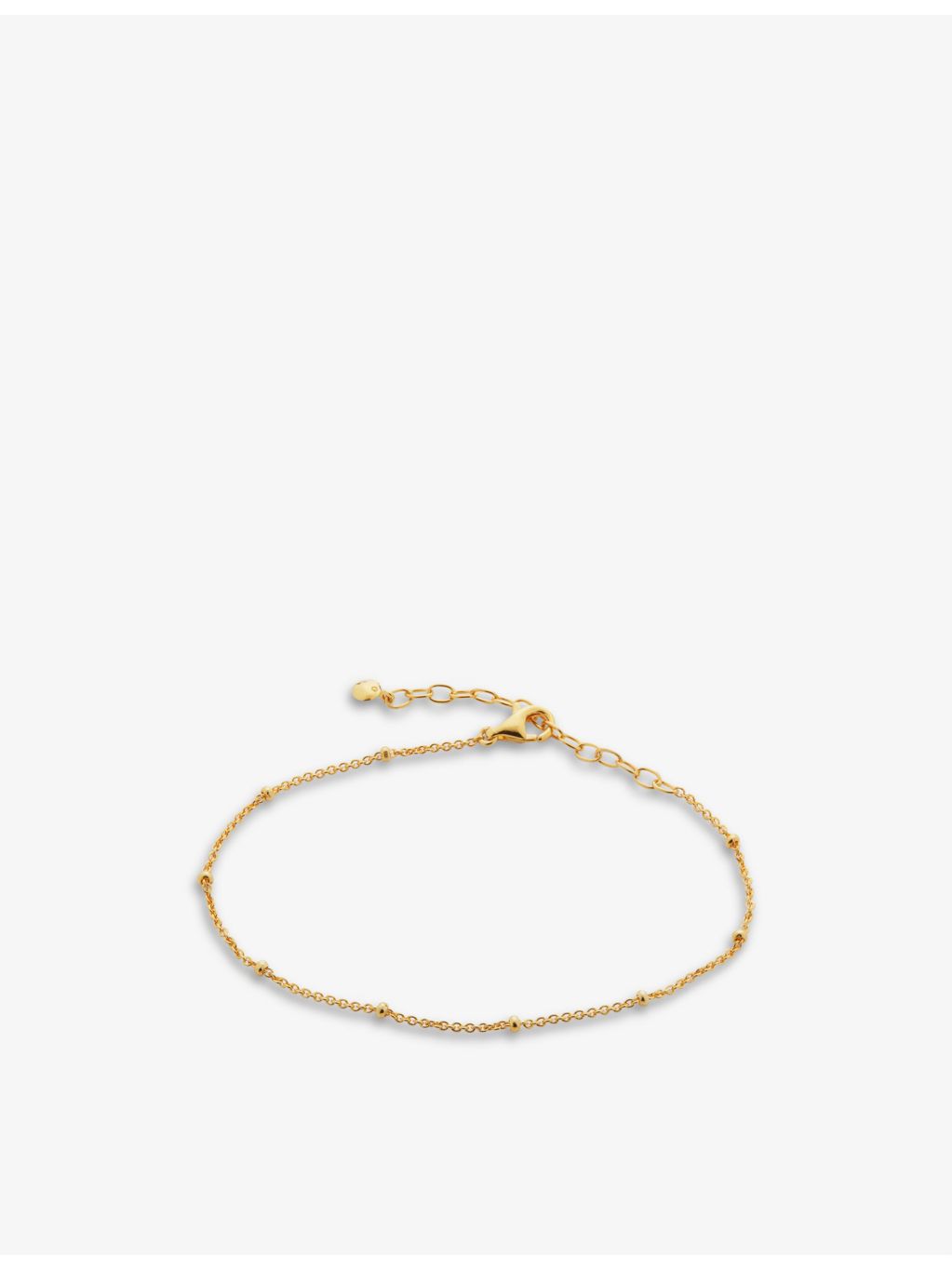 Monica Vinader beaded gold-plated vermeil sterling silver bracelet (British brand)