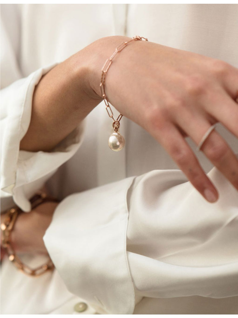 Monica Vinader Alta rose gold vermeil bracelet 20cm, UK version