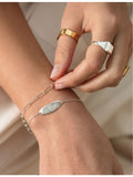 Monica Vinader Alta textured sterling silver bracelet 20cm (British brand)
