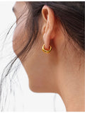 Monica Vinader Deia 18ct gold-plated vermeil silver huggie earrings 1.3cm, UK version