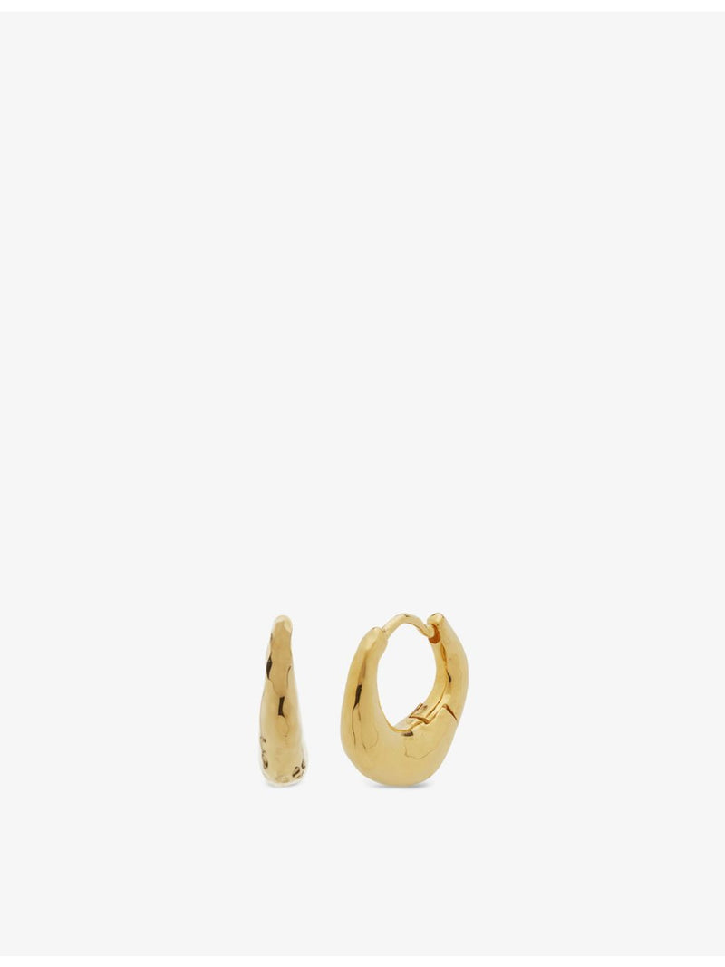 Monica Vinader Deia 18ct gold-plated vermeil silver huggie earrings 1.3cm, UK version