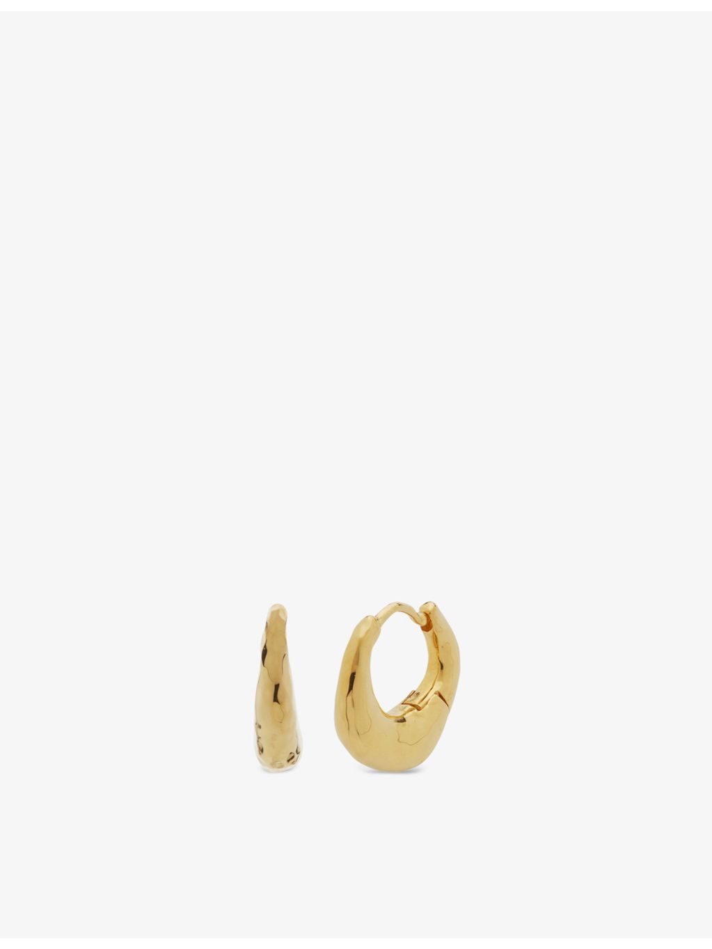 Monica Vinader Deia 18ct gold-plated vermeil silver huggie earrings 1.3cm, UK version