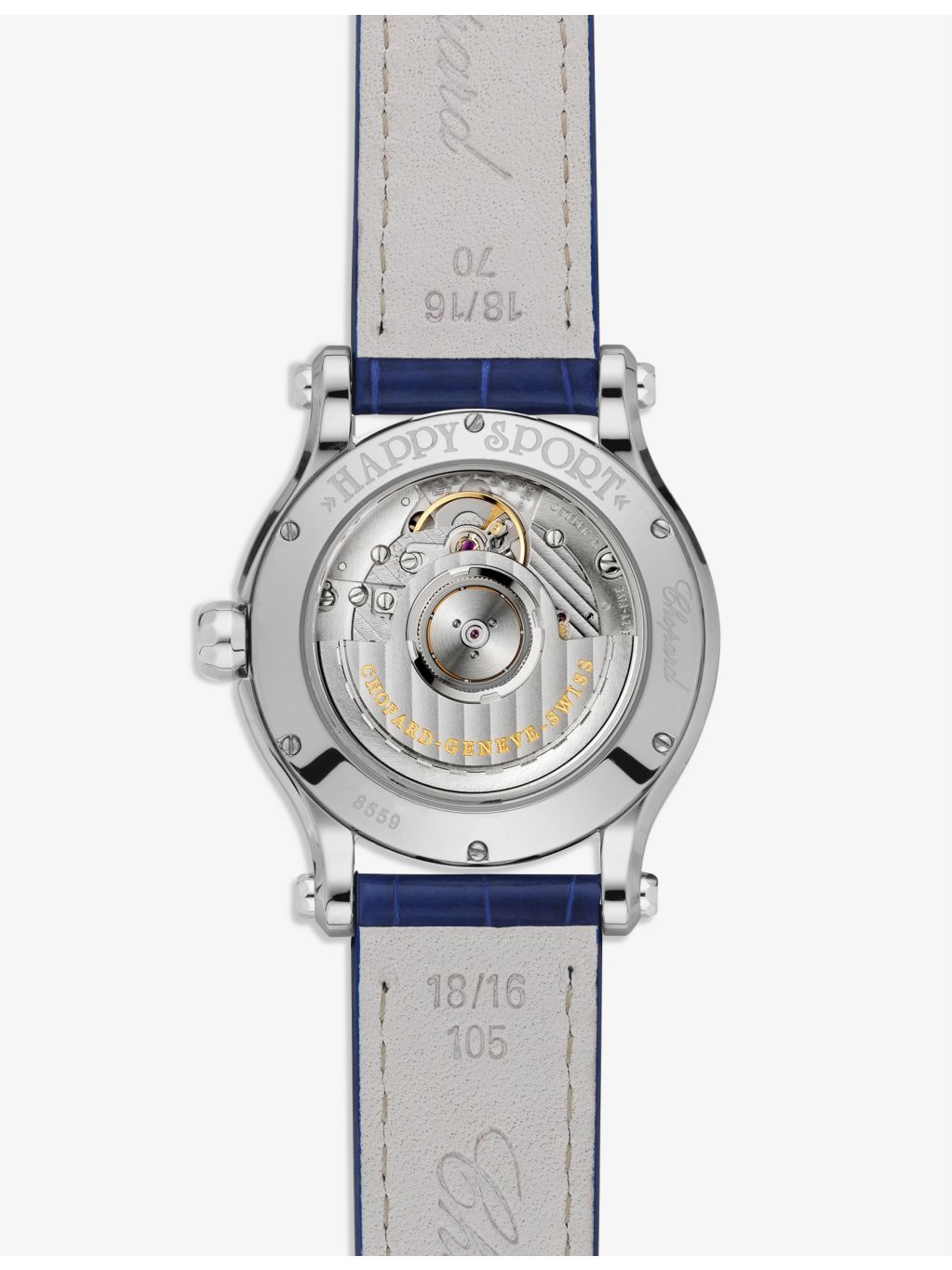 Chopard Happy Sport watch 36mm diamond and leather, imported from the UK