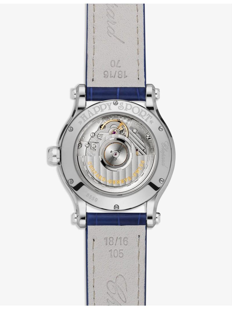 Chopard Happy Sport watch 36mm diamond and leather, imported from the UK