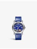Chopard Happy Sport watch 36mm diamond and leather, imported from the UK