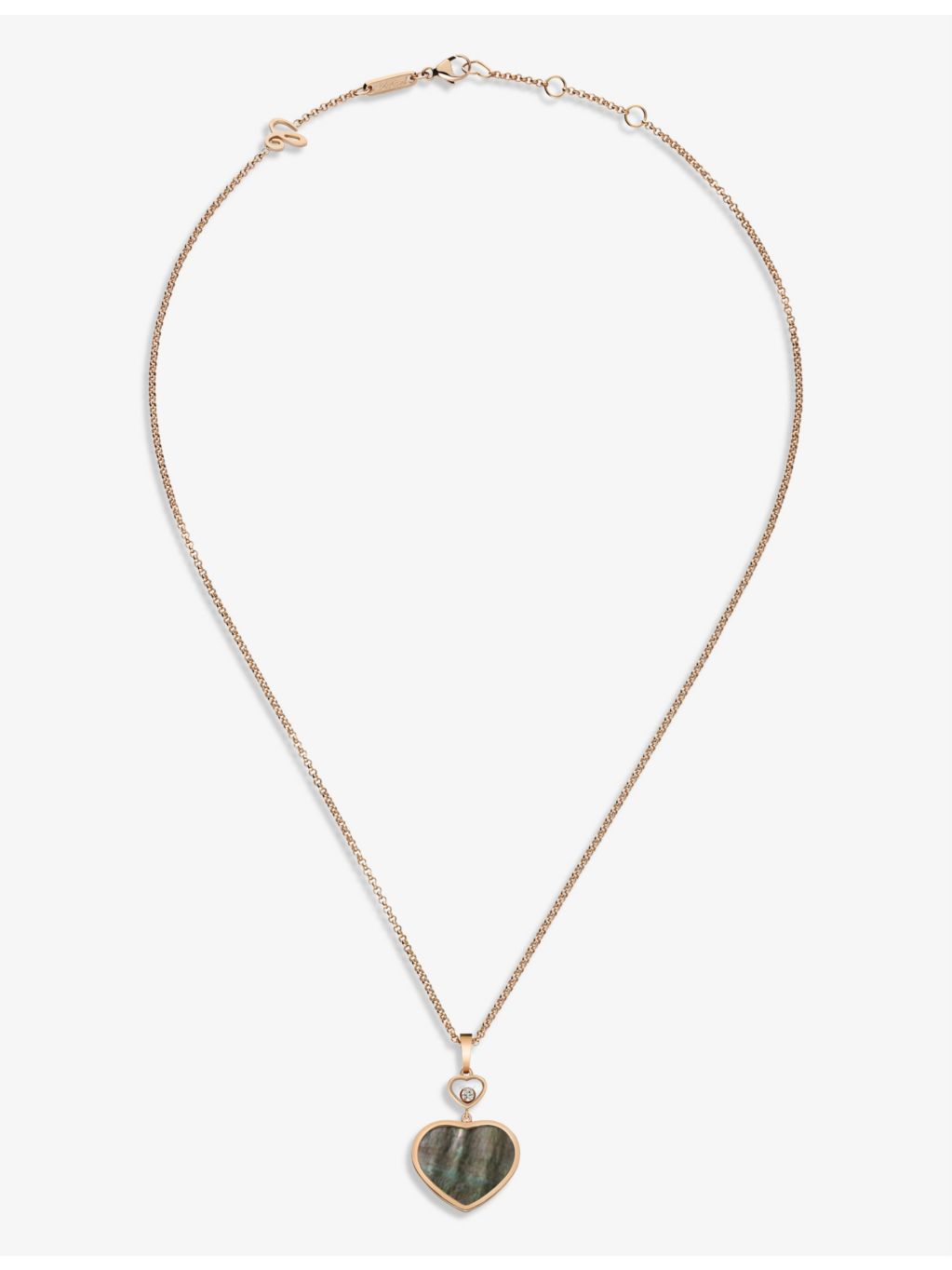 Chopard Happy Hearts rose gold pendant with diamond, imported from the UK