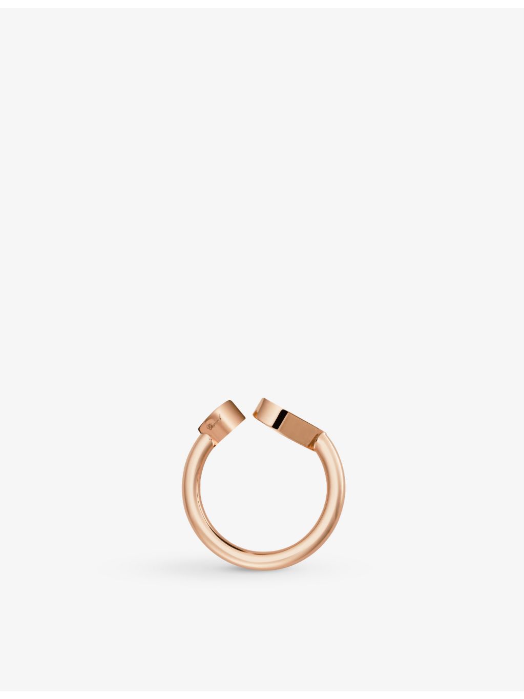 Chopard Happy Hearts 18ct rose gold diamond and mother-of-pearl ring (British brand)