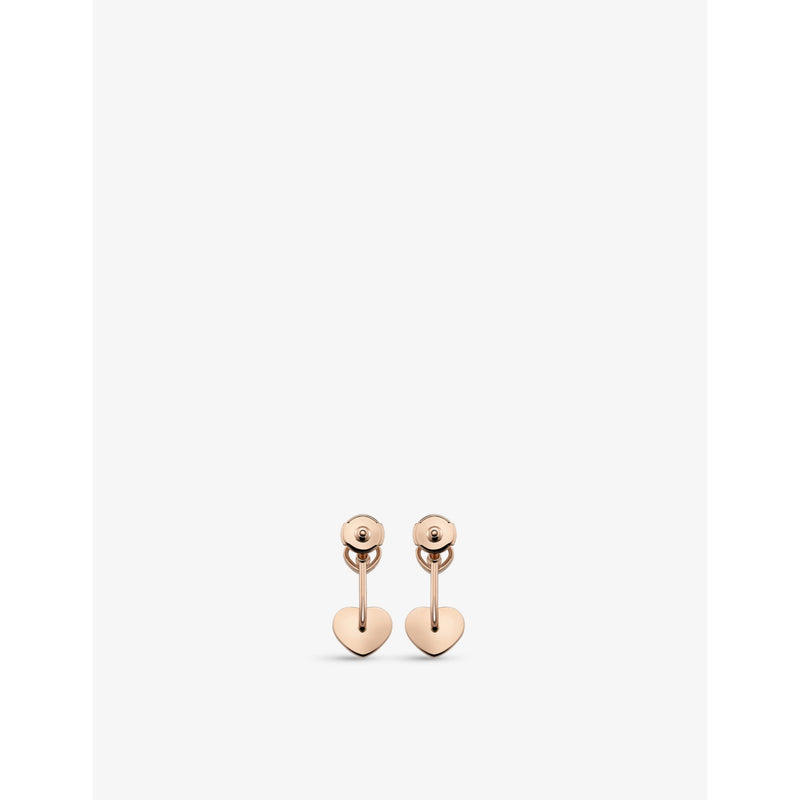 Chopard 18ct rose gold diamond earrings 0.44ct, imported from the UK