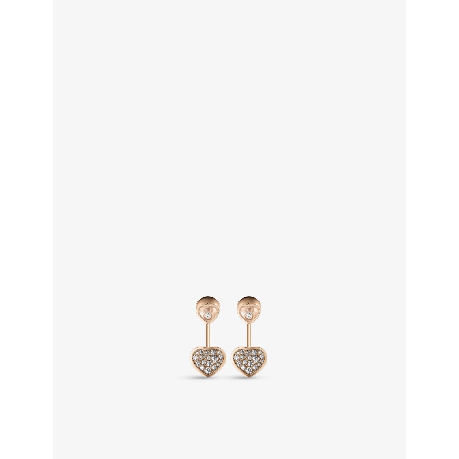 Chopard 18ct rose gold diamond earrings 0.44ct, imported from the UK
