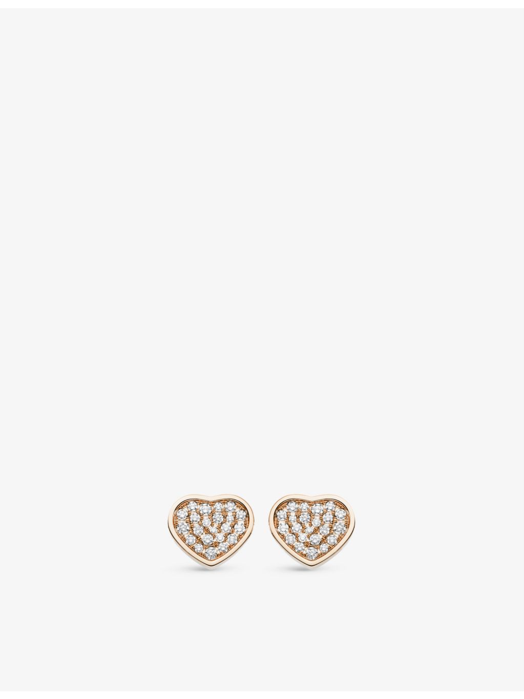 Chopard Happy Hearts rose gold diamond earrings 0.8ct, UK version