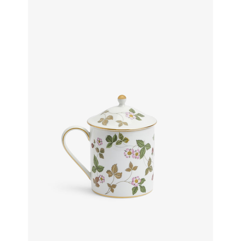 Wedgewood Wild Strawberry bone china mug 500ml, imported from the UK