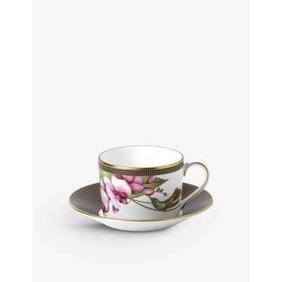 selfridges Wedgwood Hummingbird Fine Bone China Teacup and Saucer Set 220ml- Buy online at McGrocer