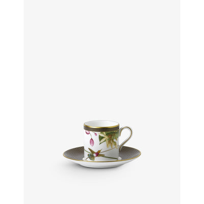 selfridges Wedgwood Hummingbird Fine Bone China Coffee Cup and Saucer Set 90ml- Buy online at McGrocer