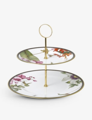 Wedgwood fine bone china two-tier cake stand, imported from the UK