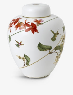 Wedgwood hand-painted hummingbird lidded vase 25cm, UK version