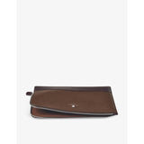 Aspinal of London large logo-embossed leather laptop case, imported from the UK