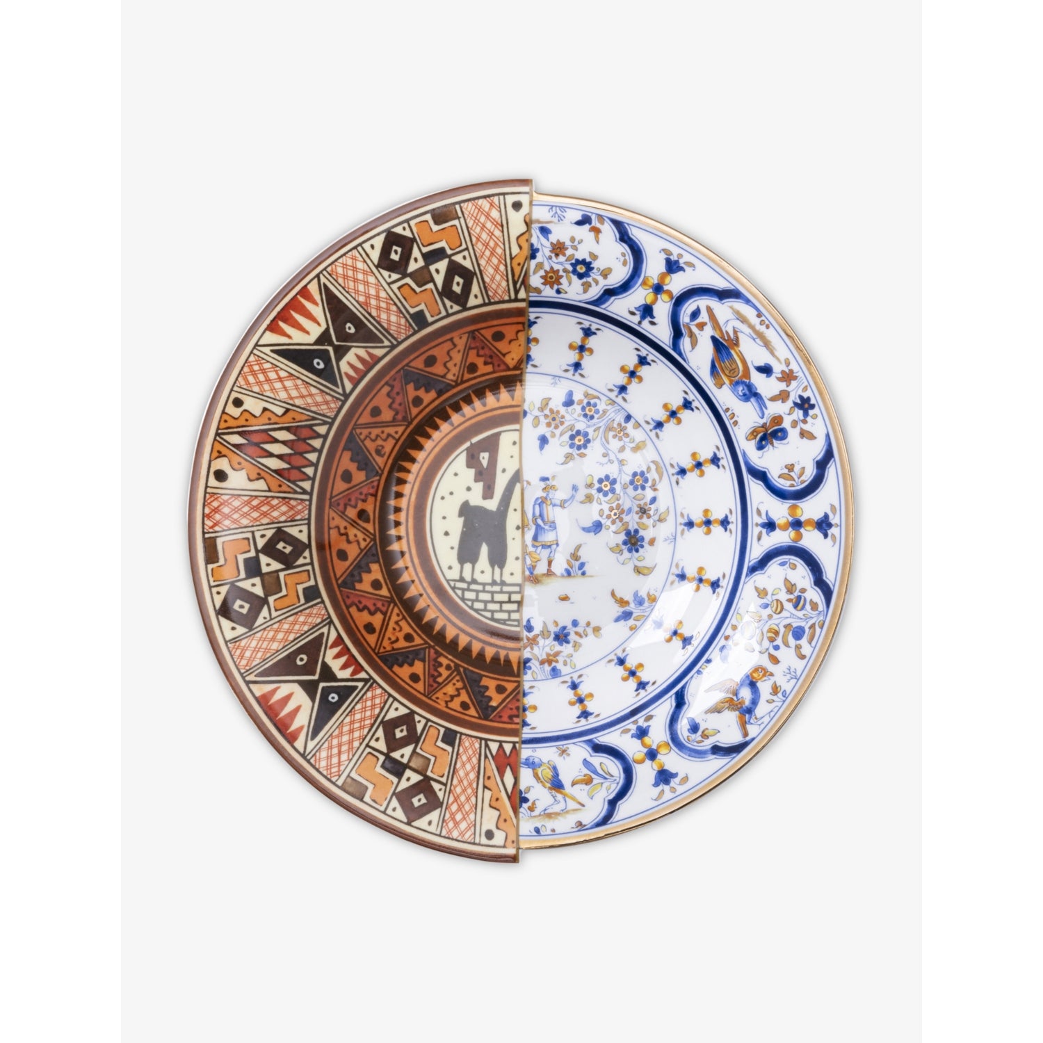 Seletti Hybrid Tula printed porcelain soup bowl 25.4cm - British product