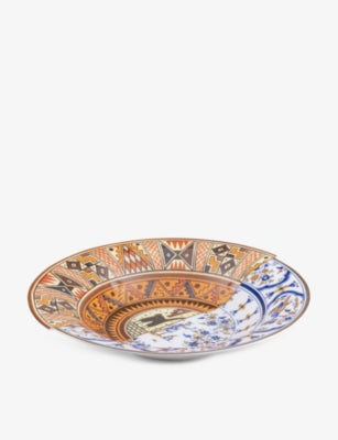 Seletti Hybrid Tula printed porcelain soup bowl 25.4cm - British product